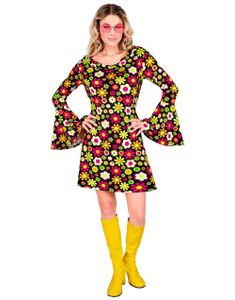 60-Talls Blomstrete Hippiekostyme til Dame