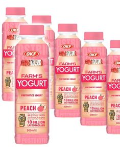 20 stk OKF Farm's Yogurt peach - Drikkeyoghurt med Ferskensmak - Hel Eske 20x350 ml (Korea)