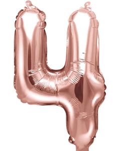 Tallet 4 - Rose Gullfarget JUMBO Folieballong 86 cm