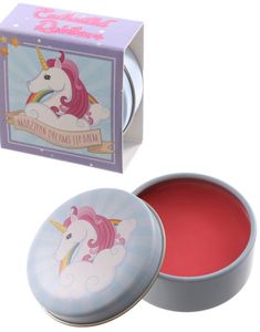 Blå Enhjørning Lipgloss med Marsipan-Smak