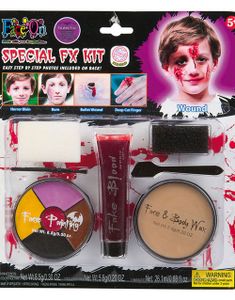 Komplett Sminkesett for Sår, Skader og Arr 7 Deler