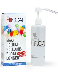 Hi-Float med Pumpesett for Lateksballonger 473 ml - opptil 25 ganger lengre sveve-tid!