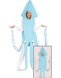 Lys Blått Blekksprutkostyme Unisex