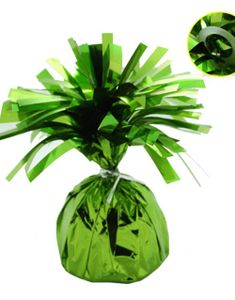 Ballongvekt i Folie med Festering - Limegrønn