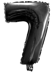 Tallet 7 - Svart 41 cm Folieballong