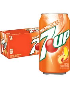 12 stk 7-UP Tropical 355 ml - Hel Eske (USA Import)