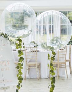 1 stk 90 cm Gigantiske Ballonger med bladkonfetti - Botanisk Bryllup