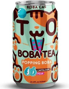 Boba Cat Cantaloupe Pear - Popping Bubble/Boba Tea 320 ml (Taiwan)
