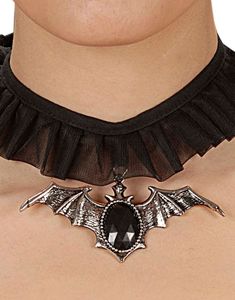 Gotisk Choker med Flaggermus og Sten