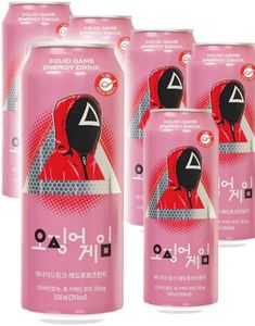 6 stk Squid Game Energy Drink Watermelon - Energidrikk med Vannmelonsmak - Hel Eske 3 l (Korea)