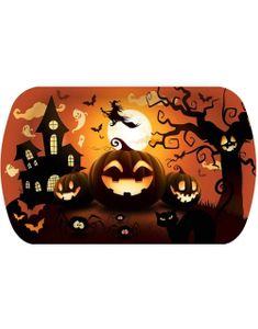 Serveringsfat med Gresskar og Andre Halloweenmotiver - 29x15x3,5 cm 