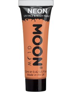 Orange Pastell Neon UV/Blacklight Ansikt- og Kroppsmaling 12 ml