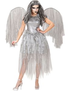 Dark Angel - Grått Damekostyme med Vinger