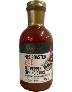 Rootham's Gourmet Fire-Roasted Red Pepper Dipping Sauce - Sterk Dip/Saus med Forskjellige Chilier 360 ml (Canada)
