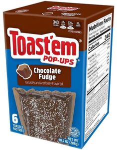 6 pk Toast'em Pop-Ups Brown Chocolate Fudge 288 gram (USA Import)