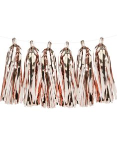 Rosegullfarget Duskebanner med 12 Dusker og 2 meter Tråd