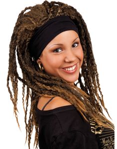 Brun Lang Rastaparykk med Hodebånd