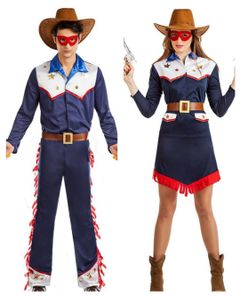 Parkostyme – Blått Cowboy Kostyme