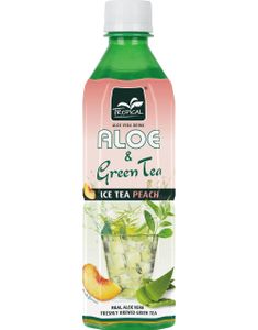Tropical Aloe & Grønn Te 'Ice Tea Peach' Leskedrikk 500 ml