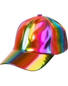 Regnbuefarget Holografisk Caps