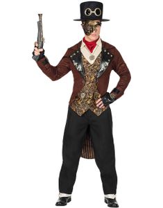 Svart og Bronsefarget Steampunk Herrekostyme