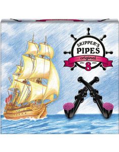 Gavepakke med 6 stk Skippers Pipes Original / Lakrispipe