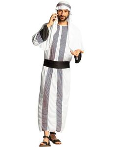 Hvitt Sheik Kostyme med Striper
