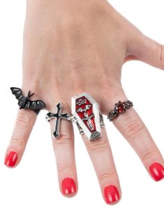 Gotisk Vampyr Ringer 4 stk