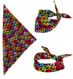 Bandana med Peace Symboler