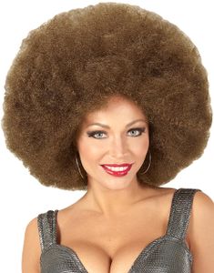 Overdimensjonert Brun Afroparykk
