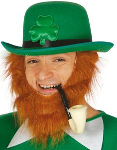 St. Patricks Day Bowlerhatt med Bånd og Trekløver