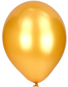 100 stk 23 cm MEGAPACK - Gullfargede Metallic Ballonger