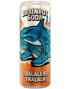 Brainrot Soda - Tralalero Tralala - Sukkerfri Brus med Sitron og Limesmak 250 ml