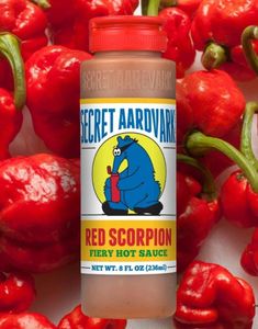 Secret Aardvark Red Scorpion Fiery Hot Sauce - Syrlig og Kjempesterk Scorpion Pepper Chilisaus 236 ml (USA)