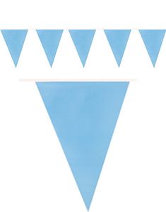 10 Meter Banner med Lys Blå Vimpel Flagg