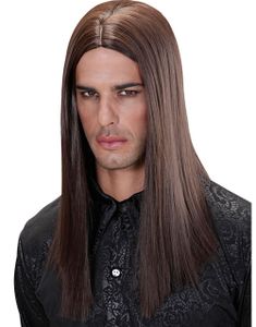 Lang Brun Parykk i God Kvalitet