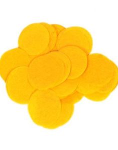 Små Runde Gule Konfetti i Papir 14 gram