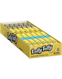 24 stk. Wonka Laffy Taffy Banana - Karamellstang med Banansmak - Hel Eske 551 gram (USA Import)