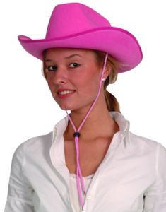 Rosa Cowboyhatt med Snor