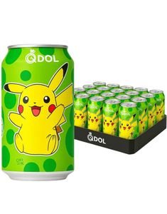 24 stk Pokemon Lime Sparkling Water - Kullsyrevann med Limesmak 330 ml - Helt Brett (Asia Import)