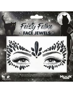 Feist Feline Svarte Ansiktsstener / Smykker