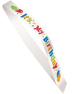 Happy Birthday - Hvitt Ordensbånd