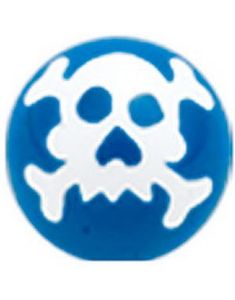 Skull - Blå Akrylkule