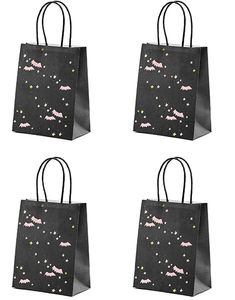 1 stk Svart Godtepose med Flaggermusmotiv