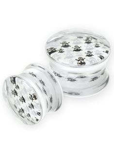 Multi Skulls - Gjennomsiktig Piercing Plugg