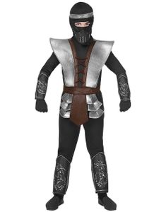 Svart Ninja Master Barnekostyme