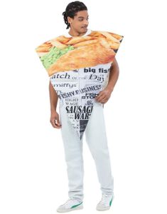 Fish and Chips Unisex Kostyme til Voksen - Onesize