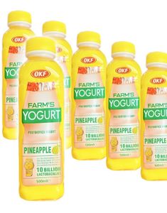 20 stk OKF Farm's Yogurt Pineapple - Drikkeyoghurt med Ananassmak - Hel Eske 20x350 ml (Korea)