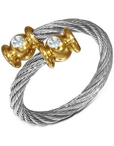 Istanbul - Sølvfarget Ring i Tvinnet Stål