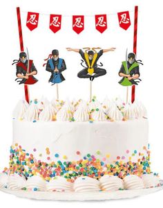 5 Delers Kake Dekorasjonsett - Ninjaparty